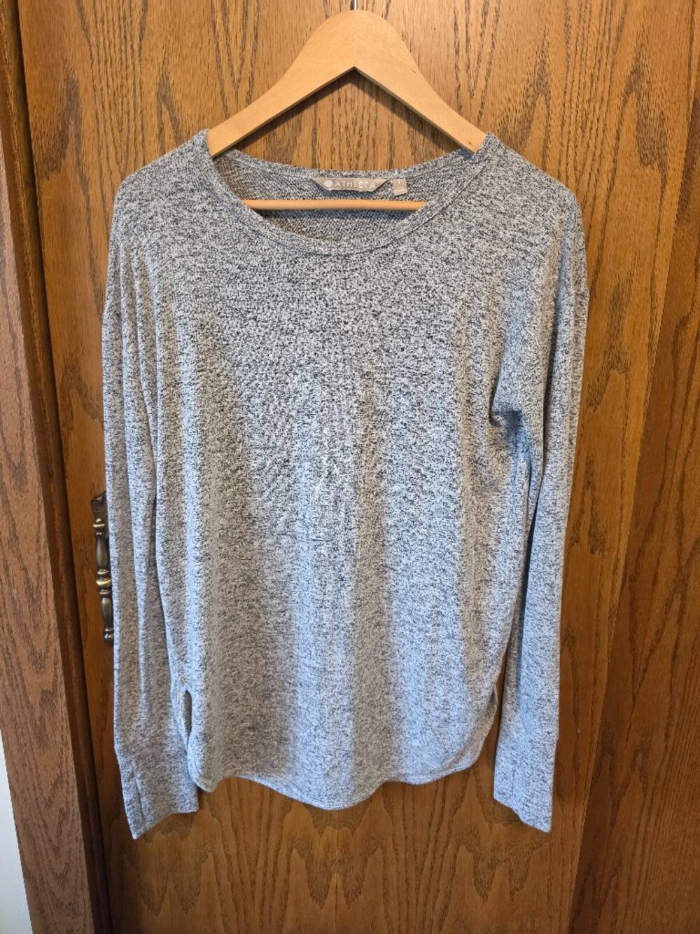 Athleta Lombard Long Sleeve Top Heather Gray EUC - S